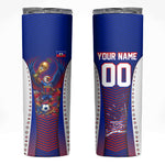 Personalized Haiti Football Eagle Champions Skinny Tumbler Les Grenadiers Soccer Trophy 2026 Heritage Flag