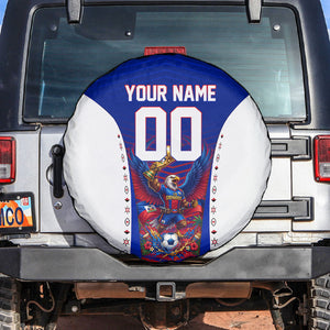 Personalized Haiti Football Eagle Champions Spare Tire Cover Les Grenadiers Soccer Trophy 2026 Heritage Flag