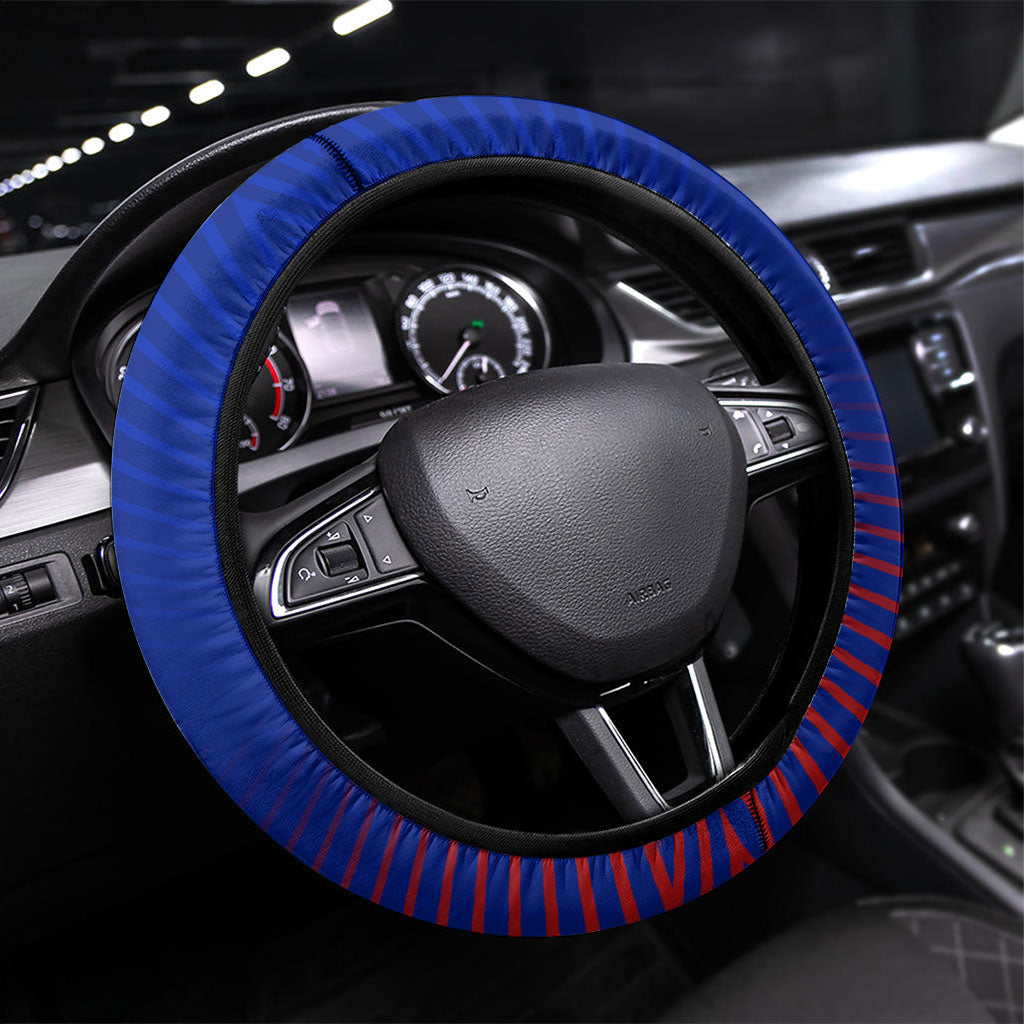 Haiti Football Eagle Champions Steering Wheel Cover Les Grenadiers Soccer Trophy 2026 Heritage Flag