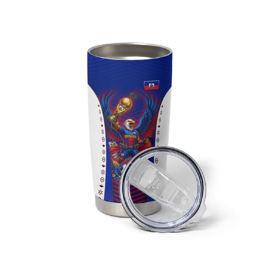Personalized Haiti Football Eagle Champions Tumbler Cup Les Grenadiers Soccer Trophy 2026 Heritage Flag