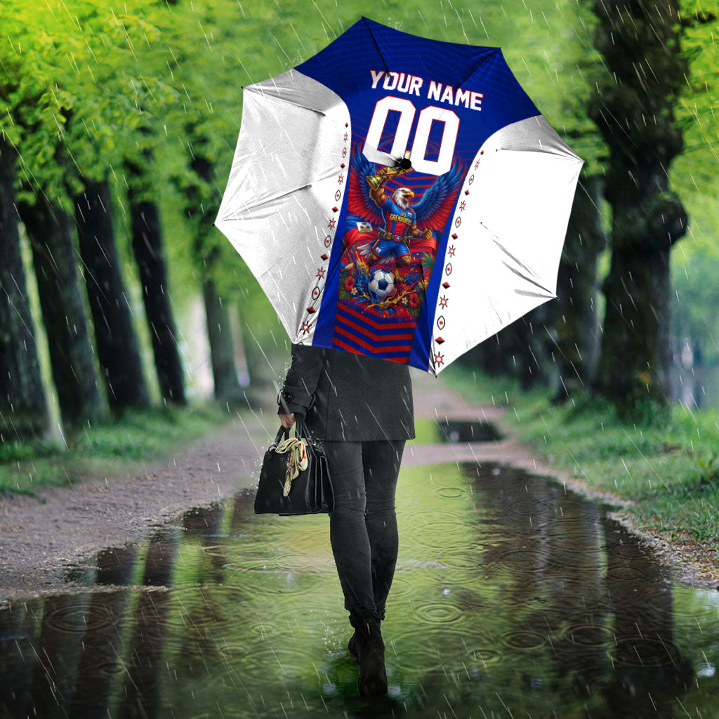 Personalized Haiti Football Eagle Champions Umbrella Les Grenadiers Soccer Trophy 2026 Heritage Flag