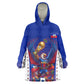 Personalized Haiti Football Eagle Champions Wearable Blanket Hoodie Les Grenadiers Soccer Trophy 2026 Heritage Flag
