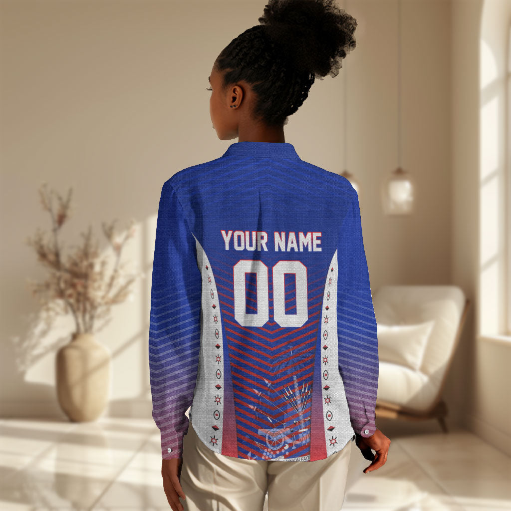 Personalized Haiti Football Eagle Champions Women Casual Shirt Les Grenadiers Soccer Trophy 2026 Heritage Flag