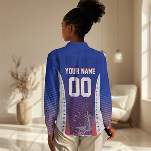 Personalized Haiti Football Eagle Champions Women Casual Shirt Les Grenadiers Soccer Trophy 2026 Heritage Flag