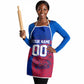 Personalized Haiti Soccer Les Grenadiers Apron Championship Football 2026 Trophy Haitian Flag Map