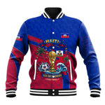 Personalized Haiti Soccer Les Grenadiers Baseball Jacket Championship Football 2026 Trophy Haitian Flag Map