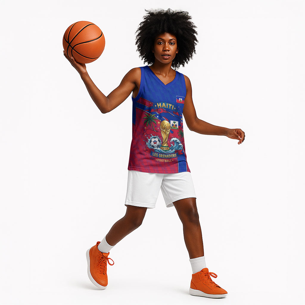 Personalized Haiti Soccer Les Grenadiers Basketball Jersey Championship Football 2026 Trophy Haitian Flag Map