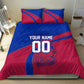 Personalized Haiti Soccer Les Grenadiers Bedding Set Championship Football 2026 Trophy Haitian Flag Map