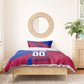 Personalized Haiti Soccer Les Grenadiers Bedding Set Championship Football 2026 Trophy Haitian Flag Map