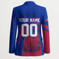 Personalized Haiti Soccer Les Grenadiers Blazer Championship Football 2026 Trophy Haitian Flag Map