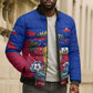 Personalized Haiti Soccer Les Grenadiers Bomber Puffer Jacket Championship Football 2026 Trophy Haitian Flag Map