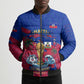 Personalized Haiti Soccer Les Grenadiers Bomber Puffer Jacket Championship Football 2026 Trophy Haitian Flag Map