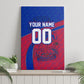 Personalized Haiti Soccer Les Grenadiers Canvas Wall Art Championship Football 2026 Trophy Haitian Flag Map