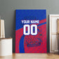 Personalized Haiti Soccer Les Grenadiers Canvas Wall Art Championship Football 2026 Trophy Haitian Flag Map
