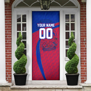 Personalized Haiti Soccer Les Grenadiers Door Cover Championship Football 2026 Trophy Haitian Flag Map