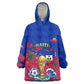 Personalized Haiti Soccer Les Grenadiers Kid Wearable Blanket Hoodie Championship Football 2026 Trophy Haitian Flag Map