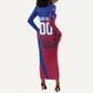 Personalized Haiti Soccer Les Grenadiers Long Sleeve Bodycon Dress Championship Football 2026 Trophy Haitian Flag Map