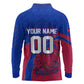 Personalized Haiti Soccer Les Grenadiers Long Sleeve Polo Shirt Championship Football 2026 Trophy Haitian Flag Map