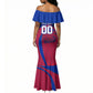 Personalized Haiti Soccer Les Grenadiers Mermaid Dress Championship Football 2026 Trophy Haitian Flag Map