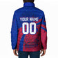 Personalized Haiti Soccer Les Grenadiers Padded Jacket Championship Football 2026 Trophy Haitian Flag Map