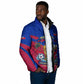 Personalized Haiti Soccer Les Grenadiers Padded Jacket Championship Football 2026 Trophy Haitian Flag Map