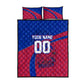 Personalized Haiti Soccer Les Grenadiers Quilt Bed Set Championship Football 2026 Trophy Haitian Flag Map