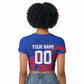 Personalized Haiti Soccer Les Grenadiers Raglan Cropped T shirt Championship Football 2026 Trophy Haitian Flag Map