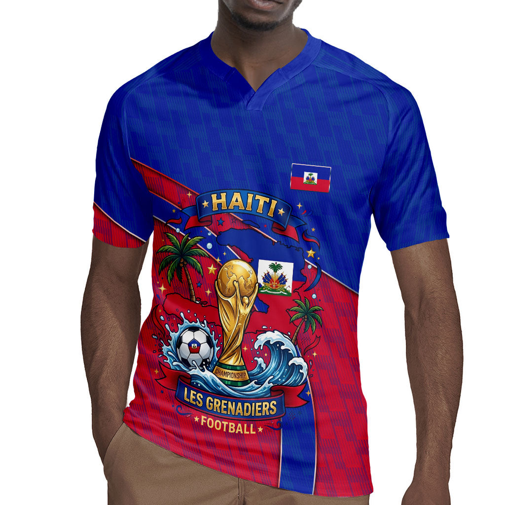 Personalized Haiti Soccer Les Grenadiers Rugby Jersey Championship Football 2026 Trophy Haitian Flag Map