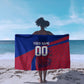 Personalized Haiti Soccer Les Grenadiers Sarong Championship Football 2026 Trophy Haitian Flag Map