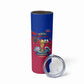 Personalized Haiti Soccer Les Grenadiers Skinny Tumbler Championship Football 2026 Trophy Haitian Flag Map