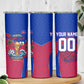 Personalized Haiti Soccer Les Grenadiers Skinny Tumbler Championship Football 2026 Trophy Haitian Flag Map