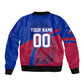 Personalized Haiti Soccer Les Grenadiers Sleeve Zip Bomber Jacket Championship Football 2026 Trophy Haitian Flag Map