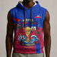 Personalized Haiti Soccer Les Grenadiers Sleeveless Hoodie Championship Football 2026 Trophy Haitian Flag Map