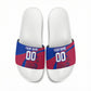 Personalized Haiti Soccer Les Grenadiers Slide Sandals Championship Football 2026 Trophy Haitian Flag Map