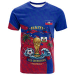 Personalized Haiti Soccer Les Grenadiers T shirt Championship Football 2026 Trophy Haitian Flag Map