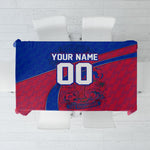 Personalized Haiti Soccer Les Grenadiers Tablecloth Championship Football 2026 Trophy Haitian Flag Map