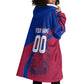 Personalized Haiti Soccer Les Grenadiers Wearable Blanket Hoodie Championship Football 2026 Trophy Haitian Flag Map