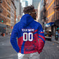 Personalized Haiti Soccer Les Grenadiers Zip Hoodie Championship Football 2026 Trophy Haitian Flag Map