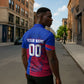 Personalized Haiti Soccer Les Grenadiers Zipper Polo Shirt Championship Football 2026 Trophy Haitian Flag Map