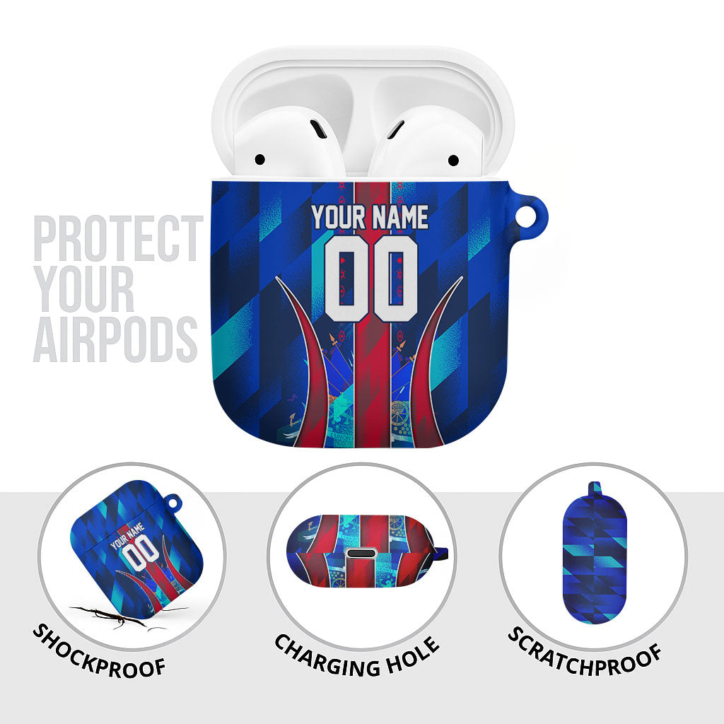 Personalized Les Grenadiers Haiti Football AirPods Case Eagle Champions Trophy Heritage