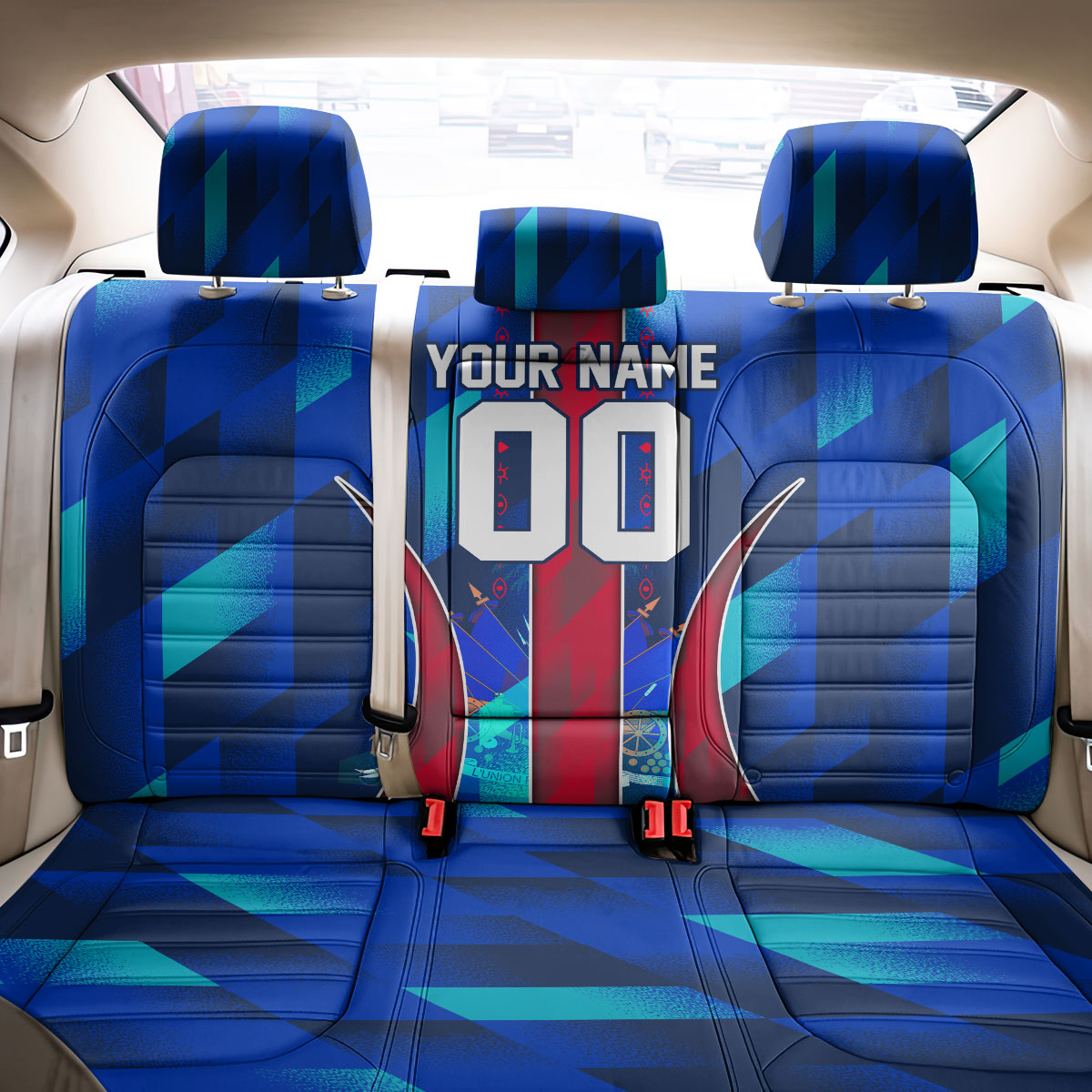 Personalized Les Grenadiers Haiti Football Back Car Seat Cover Eagle Champions Trophy Heritage
