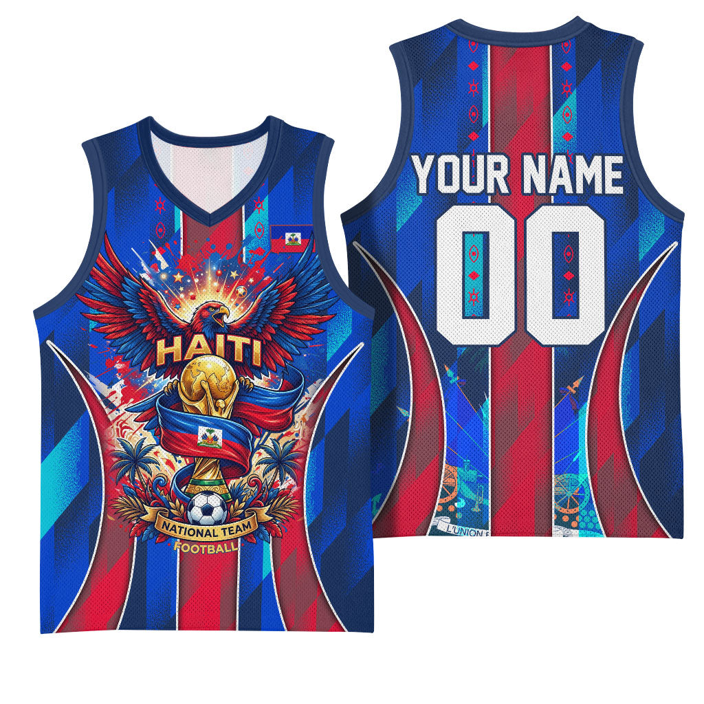 Personalized Les Grenadiers Haiti Football Basketball Jersey Eagle Champions Trophy Heritage