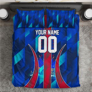 Personalized Les Grenadiers Haiti Football Bedding Set Eagle Champions Trophy Heritage