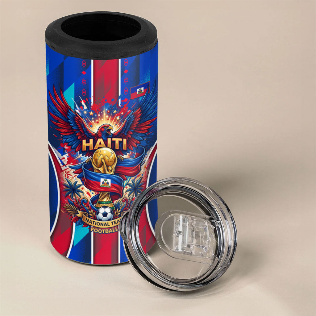 Personalized Les Grenadiers Haiti Football 4 in 1 Can Cooler Tumbler Eagle Champions Trophy Heritage