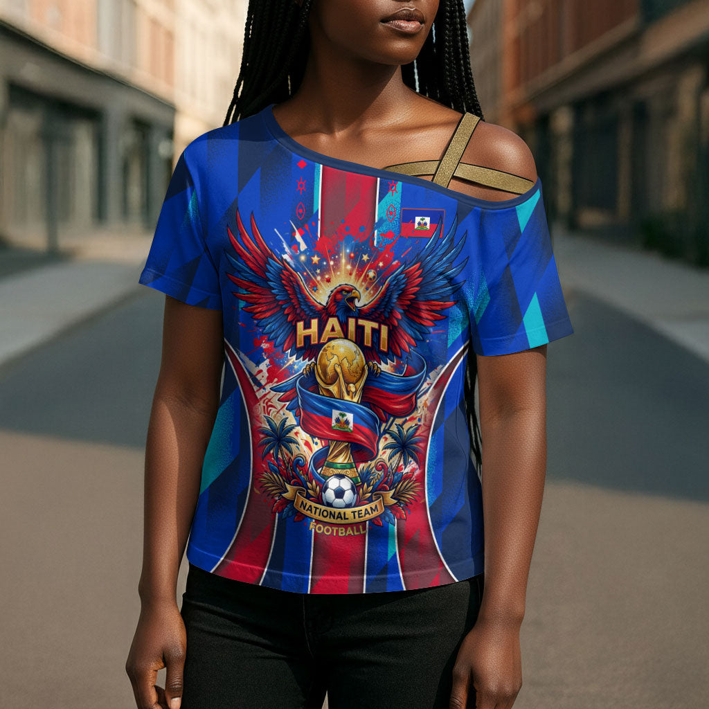Personalized Les Grenadiers Haiti Football Cross Shoulder Shirt Eagle Champions Trophy Heritage