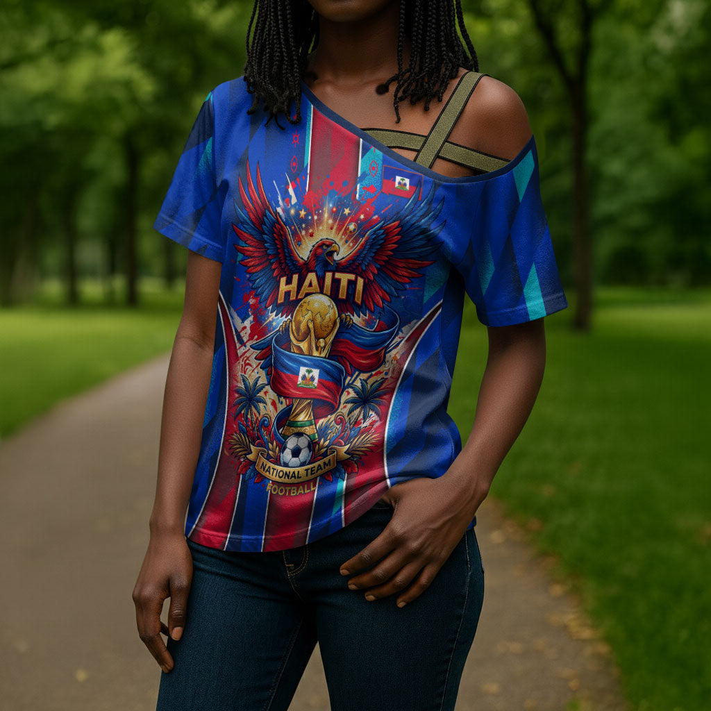 Personalized Les Grenadiers Haiti Football Cross Shoulder Shirt Eagle Champions Trophy Heritage