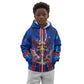 Personalized Les Grenadiers Haiti Football Kid Hoodie Eagle Champions Trophy Heritage