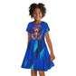 Personalized Les Grenadiers Haiti Football Kid Short Sleeve Dress Eagle Champions Trophy Heritage