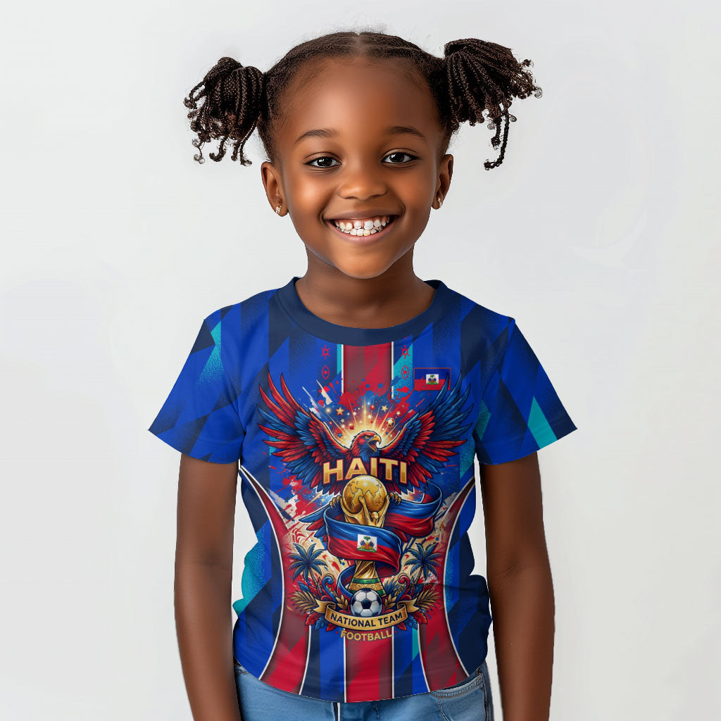 Personalized Les Grenadiers Haiti Football Kid T shirt Eagle Champions Trophy Heritage