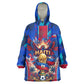Personalized Les Grenadiers Haiti Football Kid Wearable Blanket Hoodie Eagle Champions Trophy Heritage